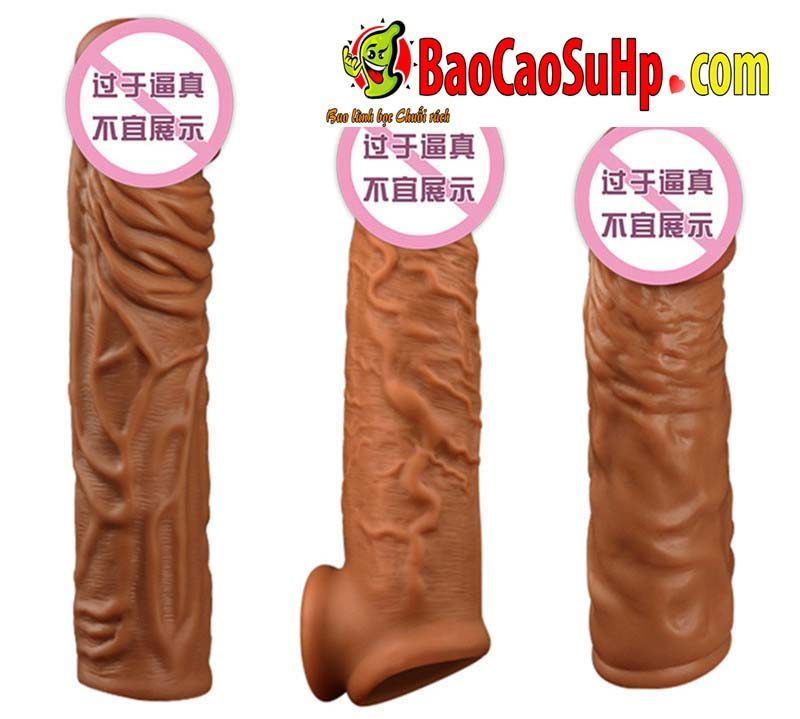 Bao cao su gai gân có quai đeo Top notch tăng kích thước kích thích