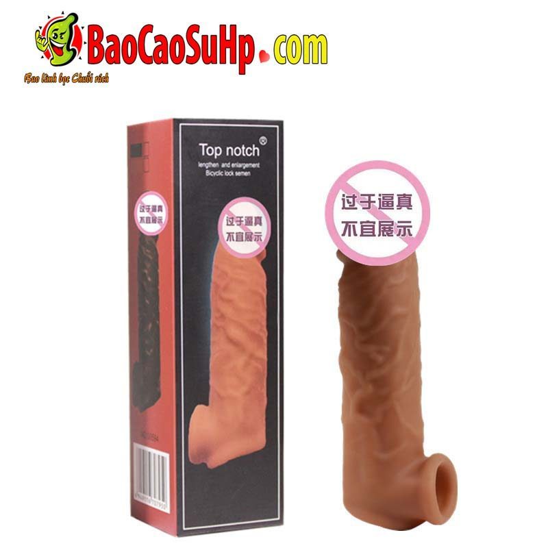 Bao cao su gai gân Top Notch Có quai đeo Tăng kích thước cậu bé nam
