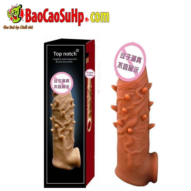 Bao cao su gai gân Top Notch Có quai đeo Tăng kích thước cậu bé nam