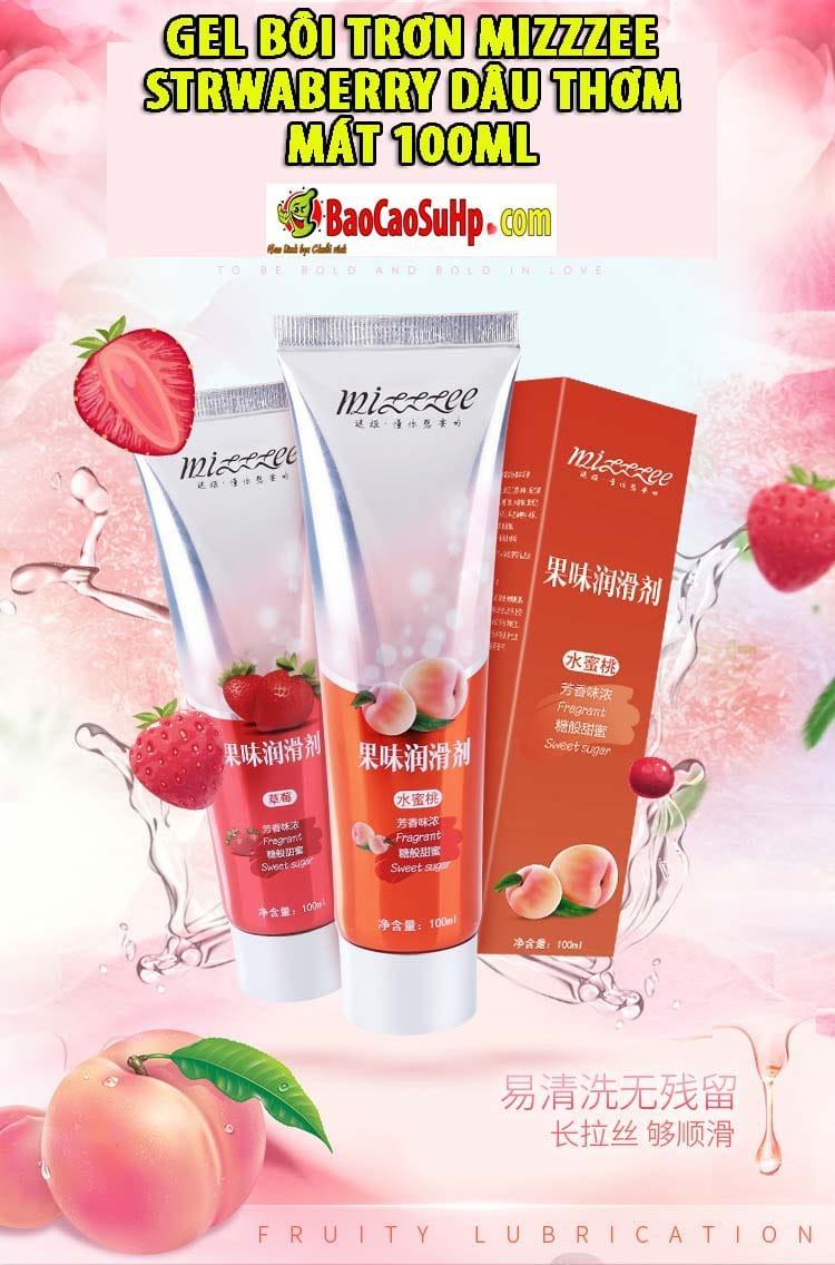 Gel Bôi Trơn Mizzzee Vị Dâu 100ml - Mát Lạnh Kích Thích Mua Ngay