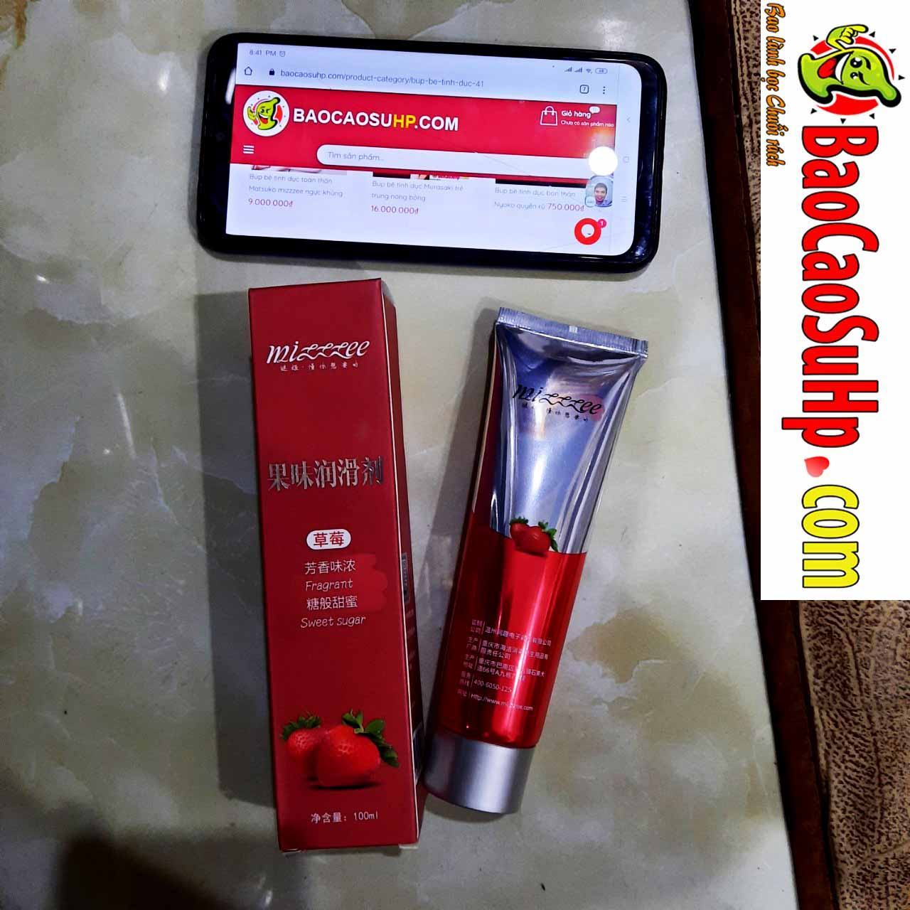 Gel bôi trơn Mizzzee hương dâu tươi mát 100ml tăng khoái cảm