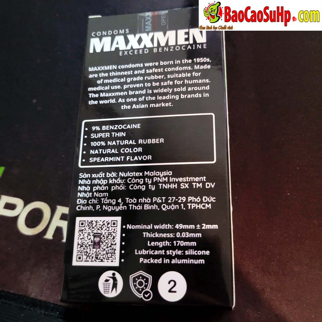 bao cao su maxman 0 1 - Bao cao su maxman siêu mỏng 0.03mm 5in1 bạc hà.