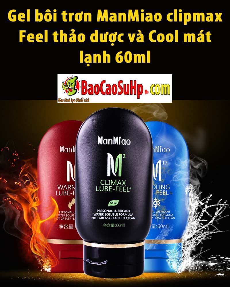 Gel bôi trơn ManMiao clipmax thảo dược mát lạnh 60ml tăng khoái cảm