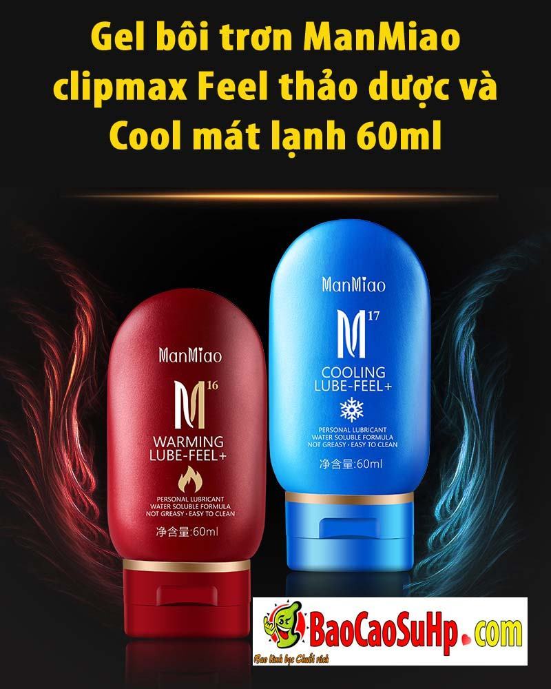 Gel bôi trơn ManMiao clipmax thảo dược mát lạnh 60ml tăng khoái cảm