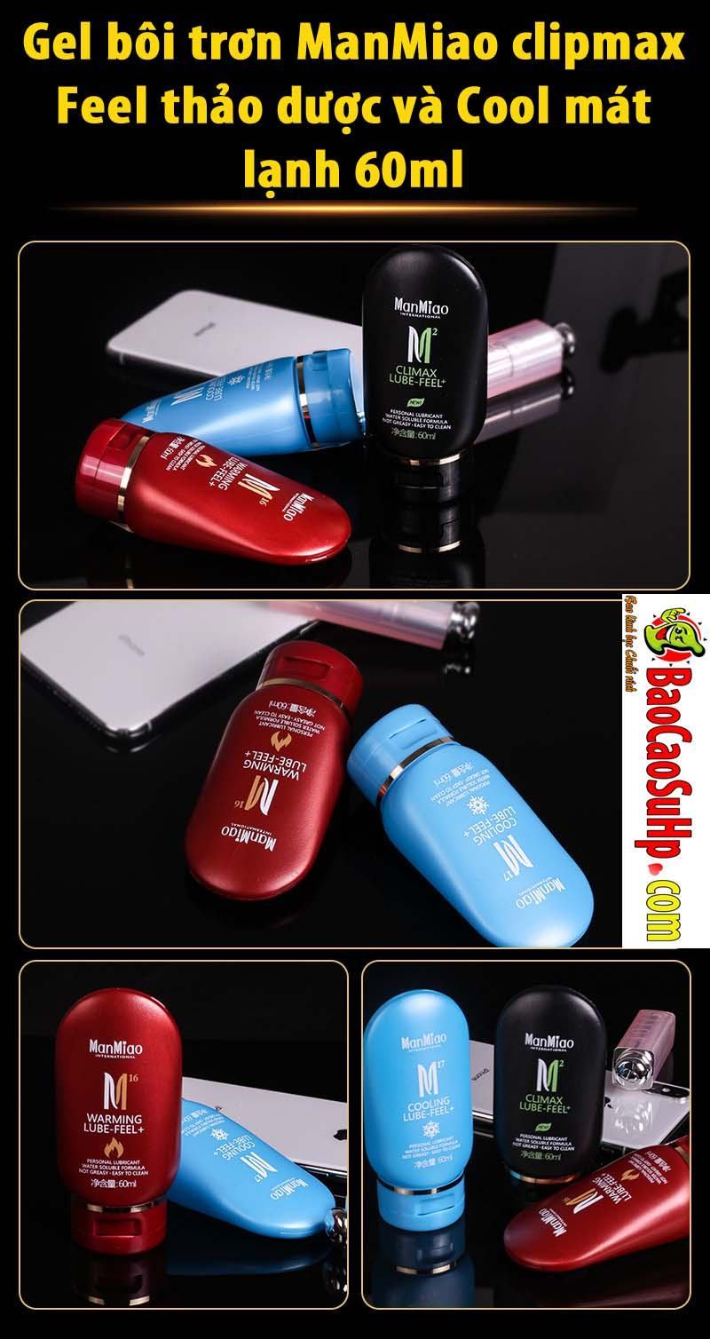 Gel bôi trơn ManMiao clipmax thảo dược mát lạnh 60ml tăng khoái cảm