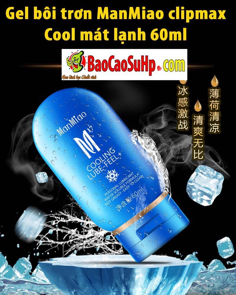 Gel bôi trơn ManMiao clipmax thảo dược mát lạnh 60ml tăng khoái cảm