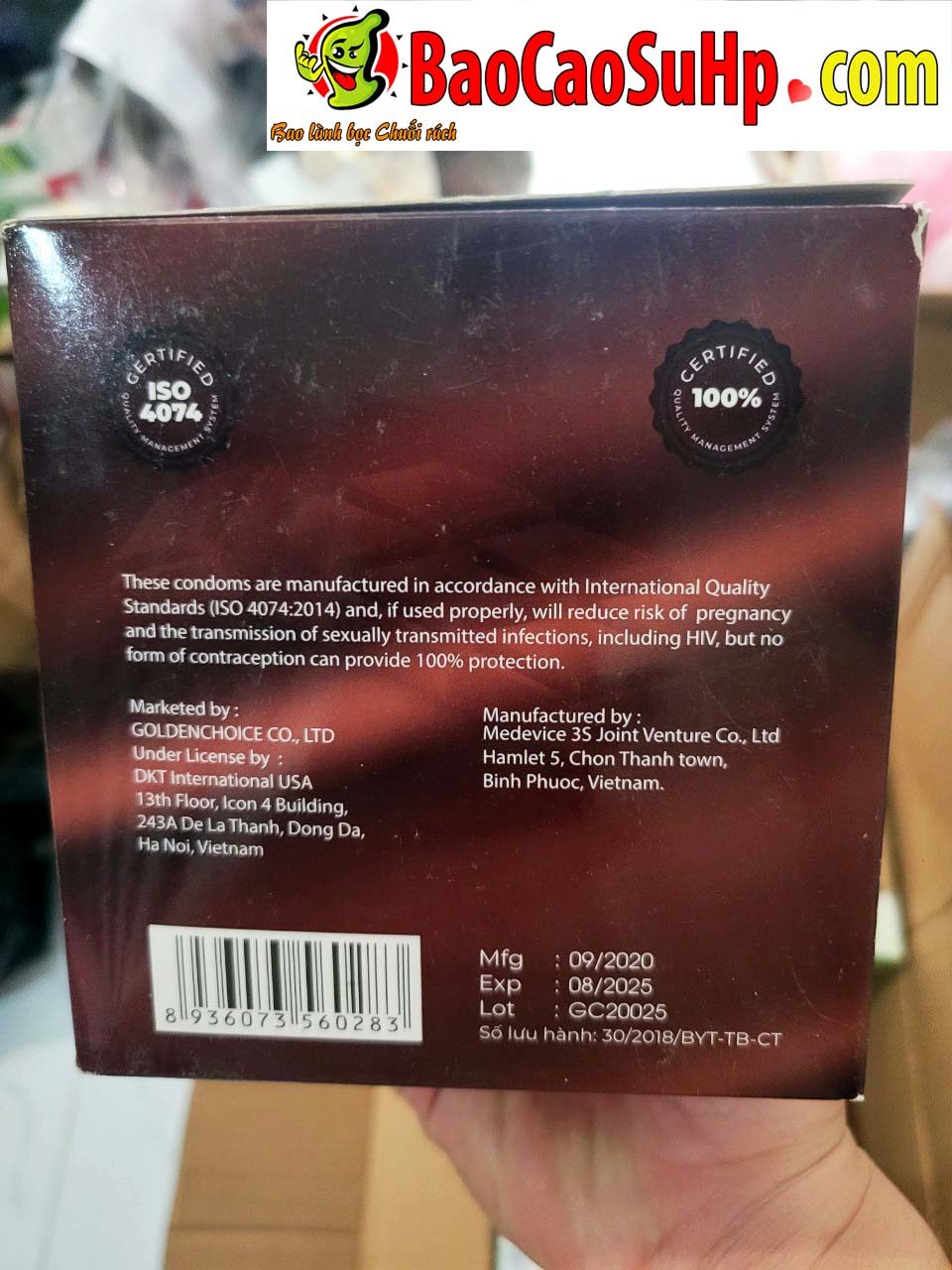 Bao cao su OK vị socola ngọt ngào dành cho gia đình 144c