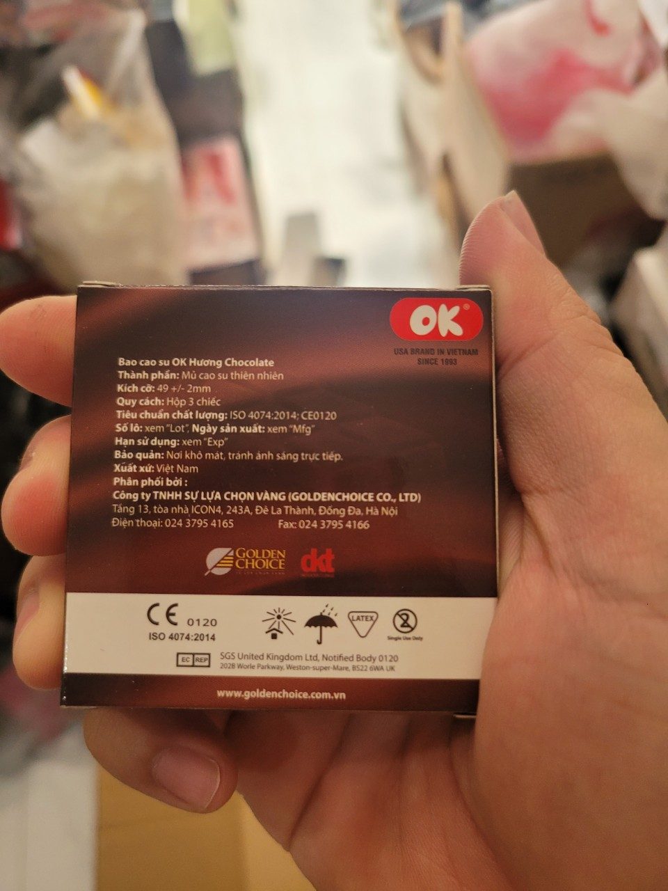 Bao cao su OK vị socola ngọt ngào dành cho gia đình 144c