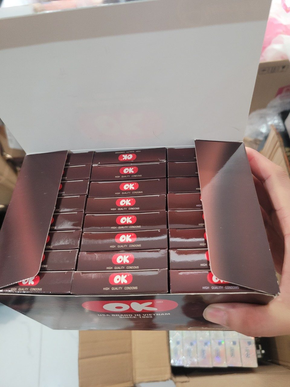 Bao cao su OK vị socola ngọt ngào dành cho gia đình 144c