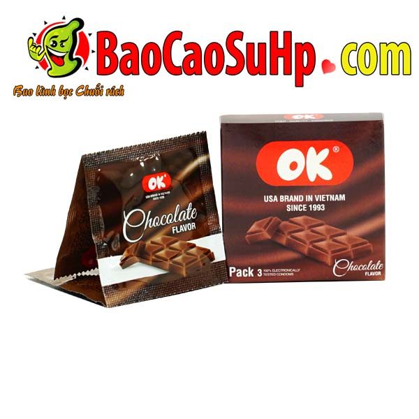 Bao cao su OK vị socola ngọt ngào dành cho gia đình 144c