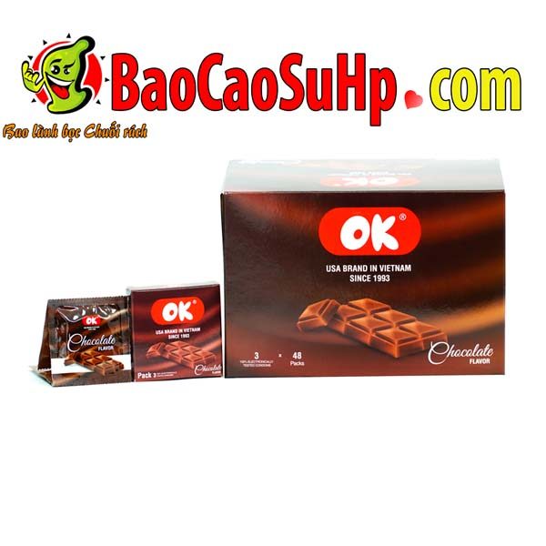 Bao cao su OK vị socola ngọt ngào dành cho gia đình 144c