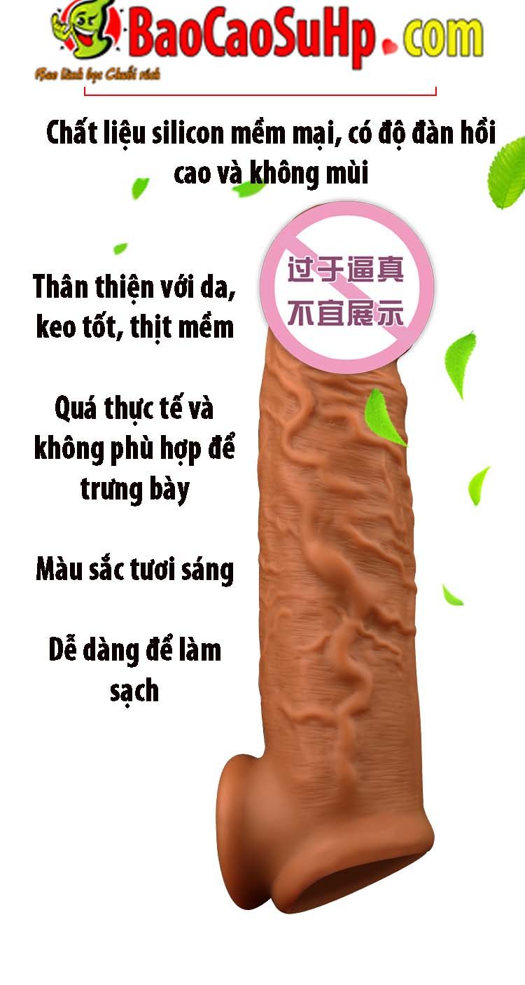 bao cao su donden Silicone Tyson 5 - Bao cao su donden Silicone Tyson mềm mại màu da gân nổi