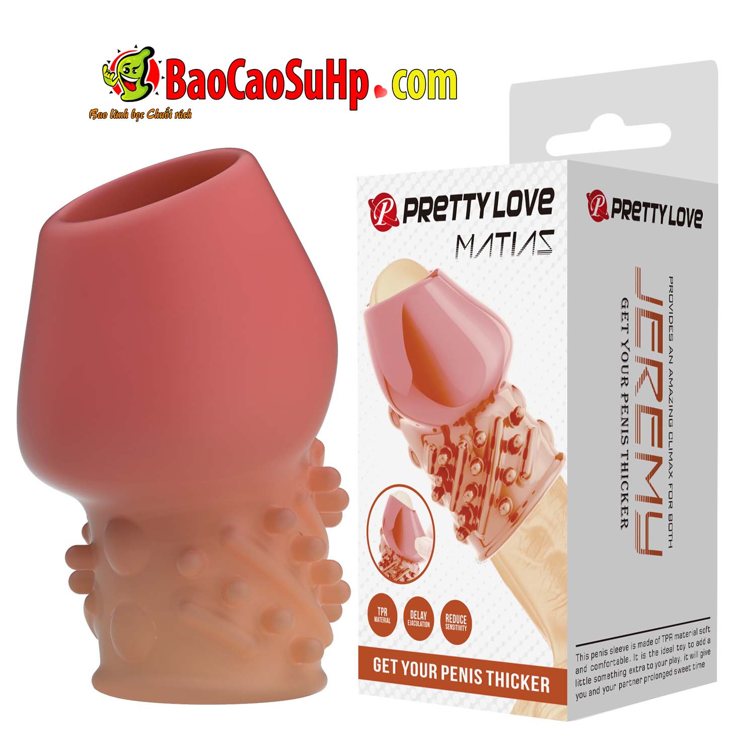 bao cao su donden Prettylove BI 026248 2 1 - Bao cao su donden khúc Prettylove BI-026248-2 hở đầu có gân bi thiết kế 3D