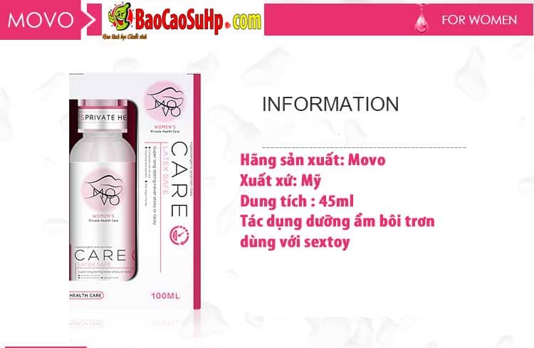Gel bôi trơn cao cấp Movo Care dưỡng ẩm mềm mượt dịu nhẹ