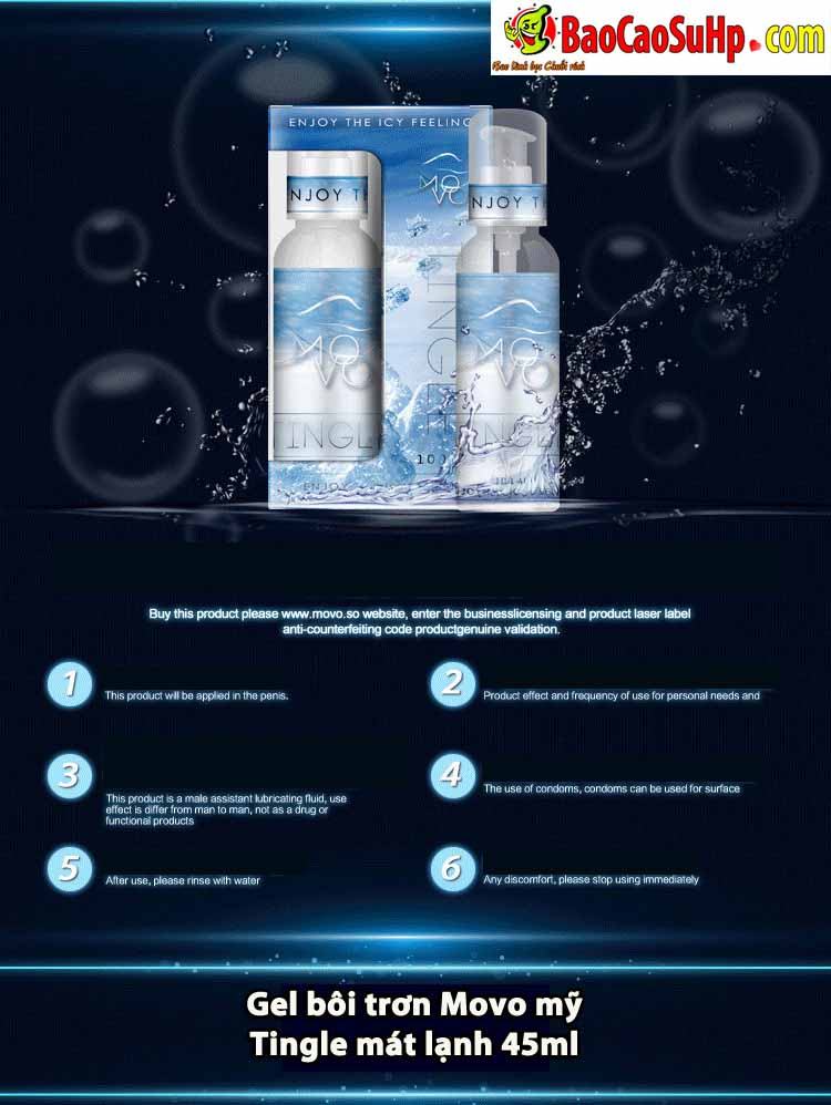 Gel bôi trơn Movo Tingle 45ml mát lạnh tăng khoái cảm nhanh
