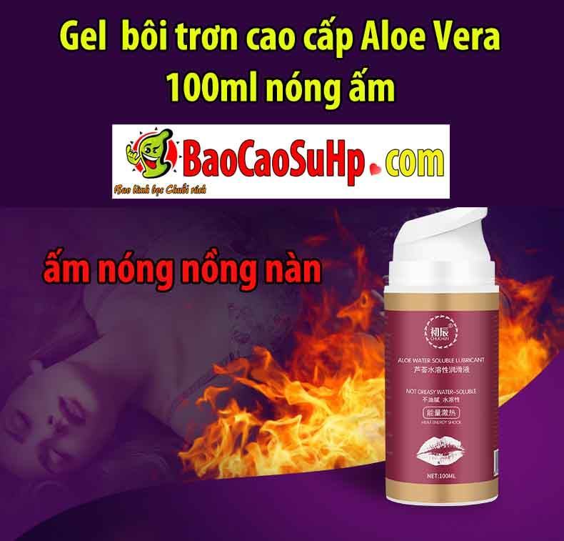 Gel Bôi Trơn Aloe Vera 100ml Nóng Ấm Kích Thích Cuồng Nhiệt