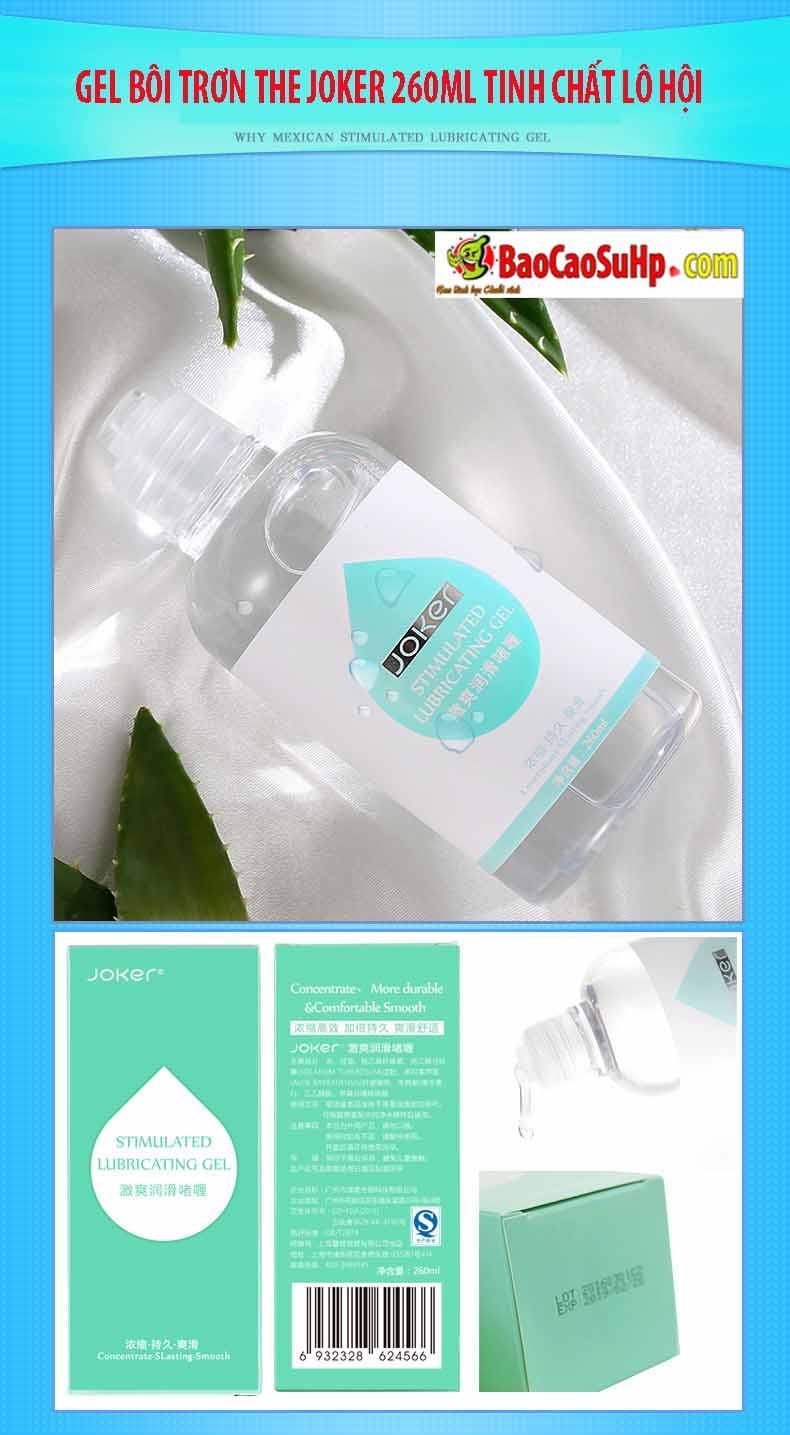 Gel bôi trơn The Joker 260ml hương hoa hồng lô hội mượt mà