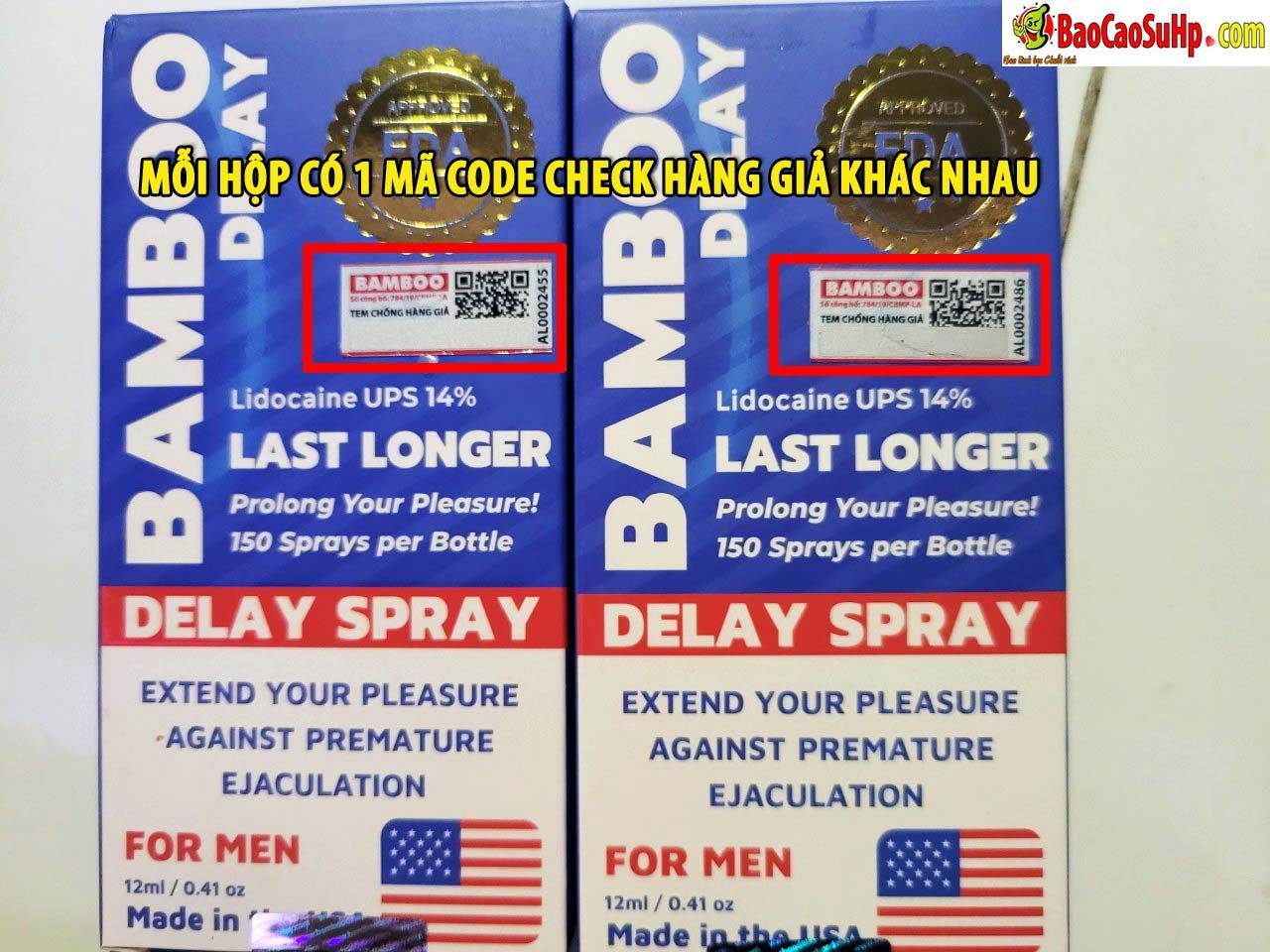 Bamboo Delay Spray Safe Male Premature Ejaculation 14%