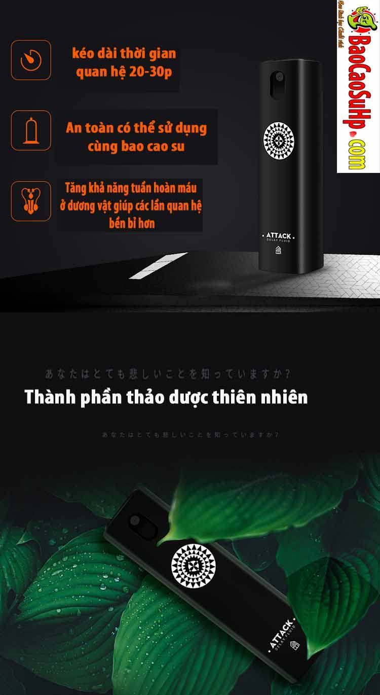 Chai xịt kéo dài quan hệ Nhật Bản Attack Delay Fluid hiệu quả