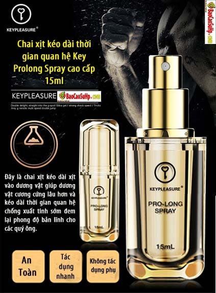 Chai xịt kéo dài quan hệ Key Prolong Spray cao cấp 15ml chống xuất tinh 