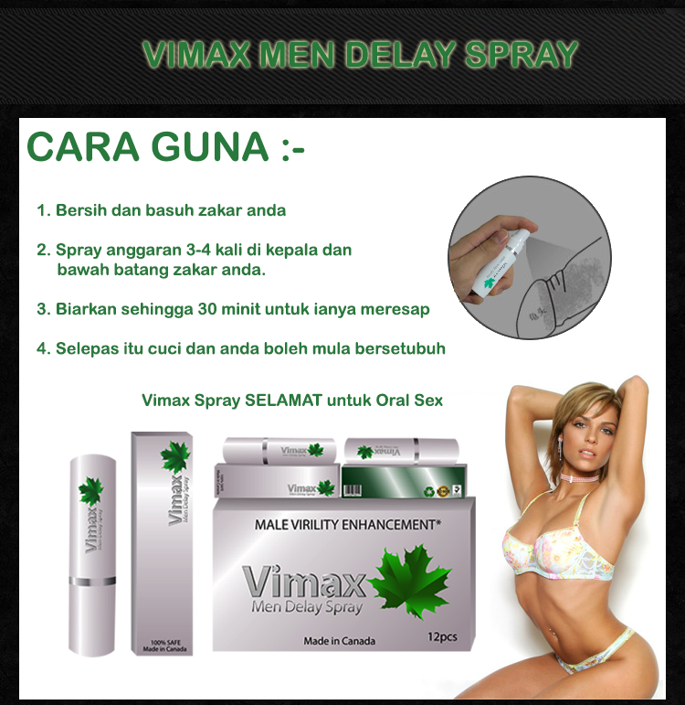 Vimax Men Delay Spray thuốc xịt kéo dài hiệu quả tăng cường sinh lý