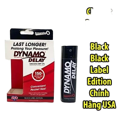 Chai xịt Dynamo delay Black Label USA kéo dài thời gian quan hệ siêu tốt 