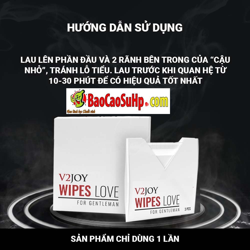 Khăn lau chống xuất tinh sớm thảo dược Vjoy an toàn hiệu quả