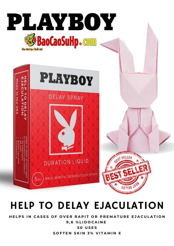 Playboy Red Vid Delay Spray Vitamin E Long Lasting Formula