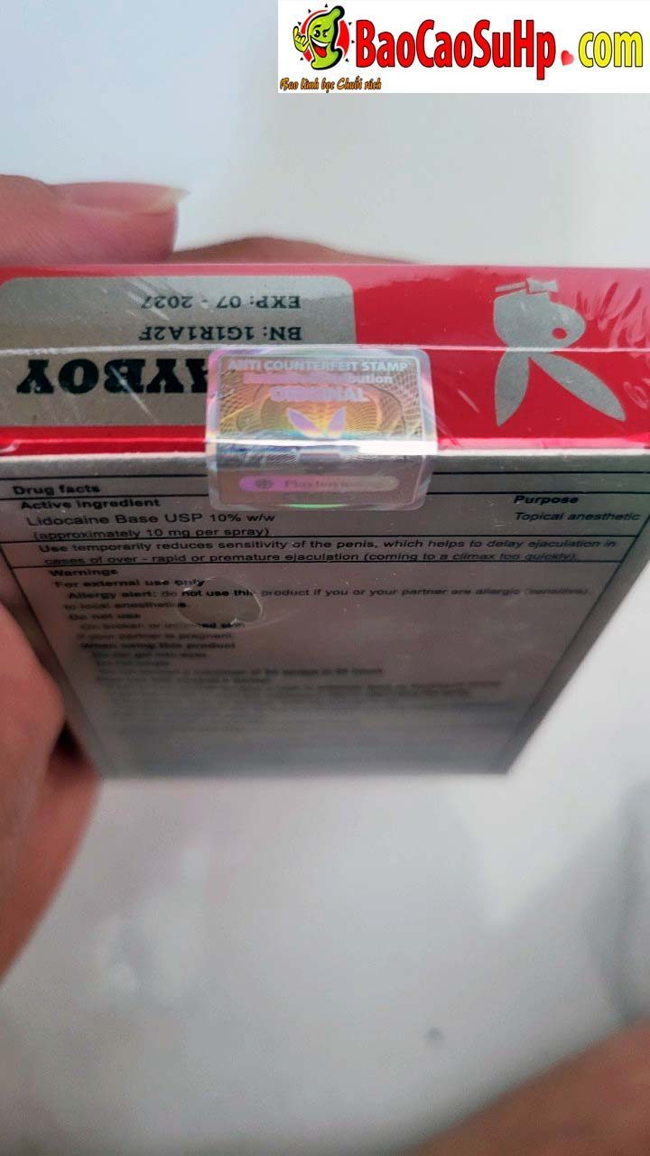 Playboy Red Vid Delay Spray Vitamin E Long Lasting Formula