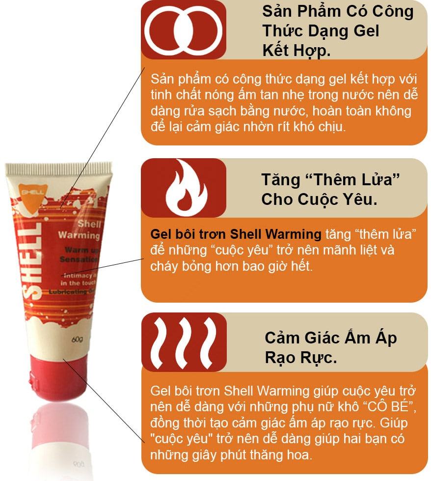 Gel nóng ấm Shell Warming Shunshine 100ml 2022 tươi mát kích thích