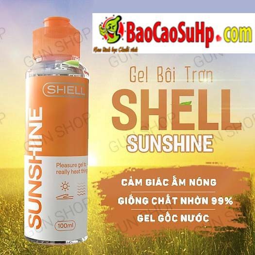 Gel Shell Warming Shunshine 100ml 2022 nóng ấm kích thích mạnh mẽ