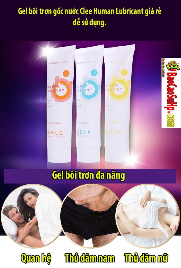 Gel bôi trơn gốc nước Clee Human Lubricant mềm mượt giá tốt