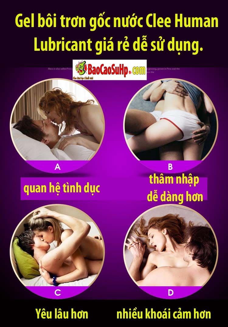 Gel bôi trơn gốc nước Clee Human Lubricant giá tốt dễ thoa
