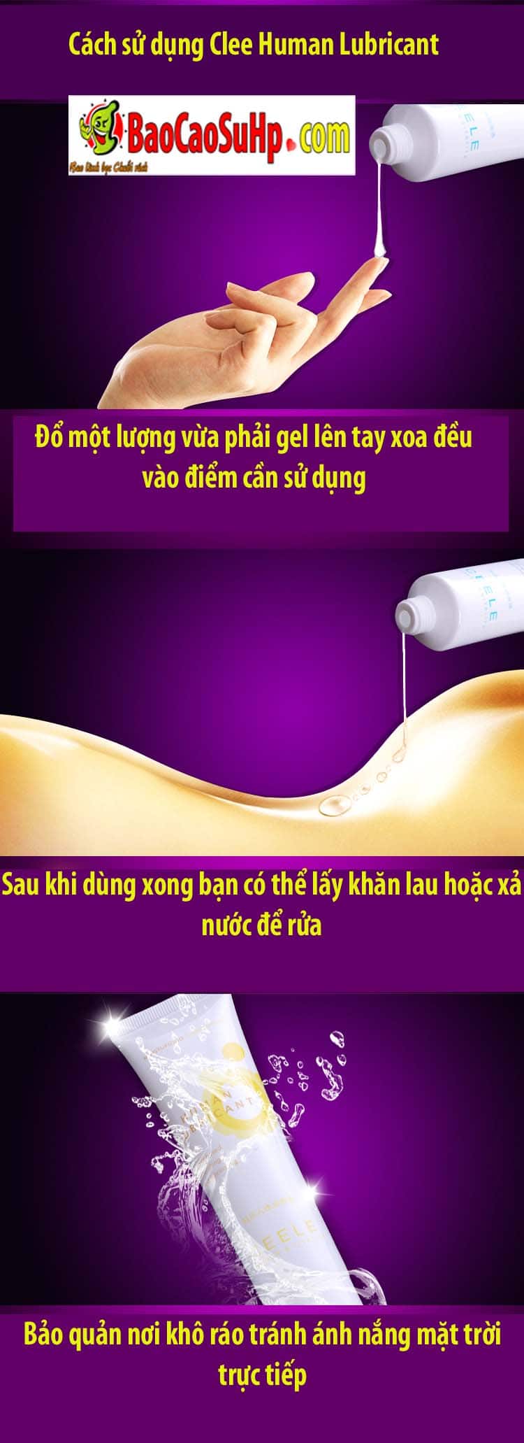 Gel bôi trơn gốc nước Clee Human Lubricant giá tốt dễ thoa