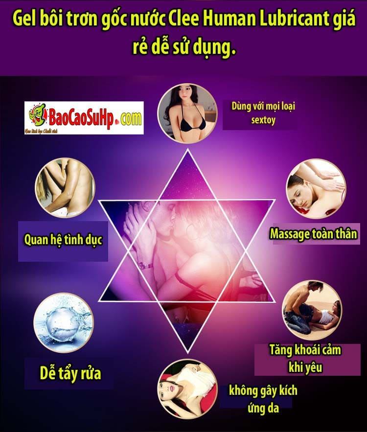 Gel bôi trơn gốc nước Clee Human Lubricant giá tốt dễ thoa