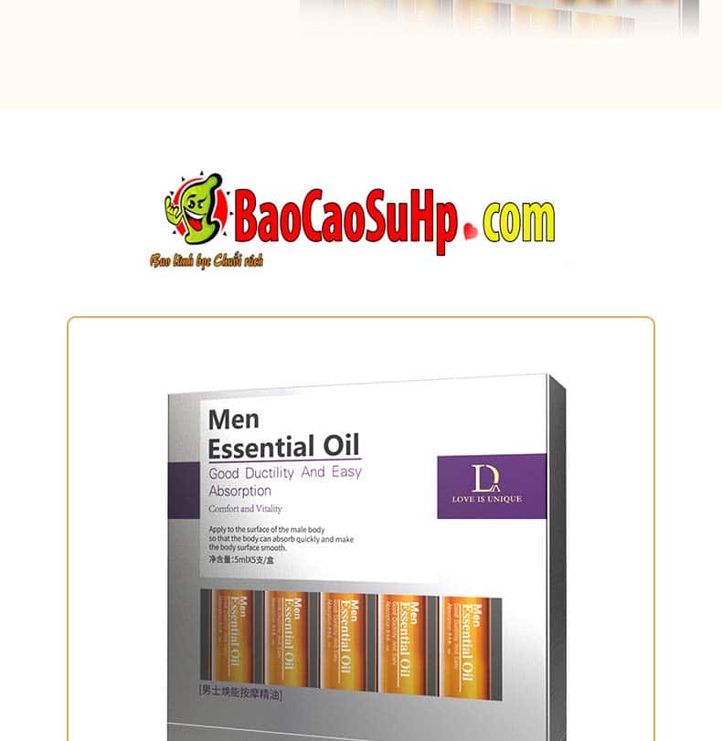 Gel Massage Body Men Essential Oil 25ml dưỡng ẩm tăng khoái cảm