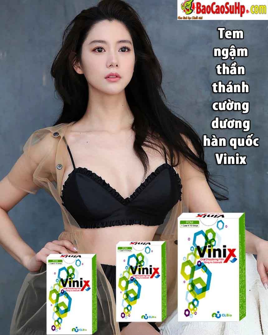 Tem ngậm thần thánh cường dương Vinix 100mg chính hãng Hàn Quốc 