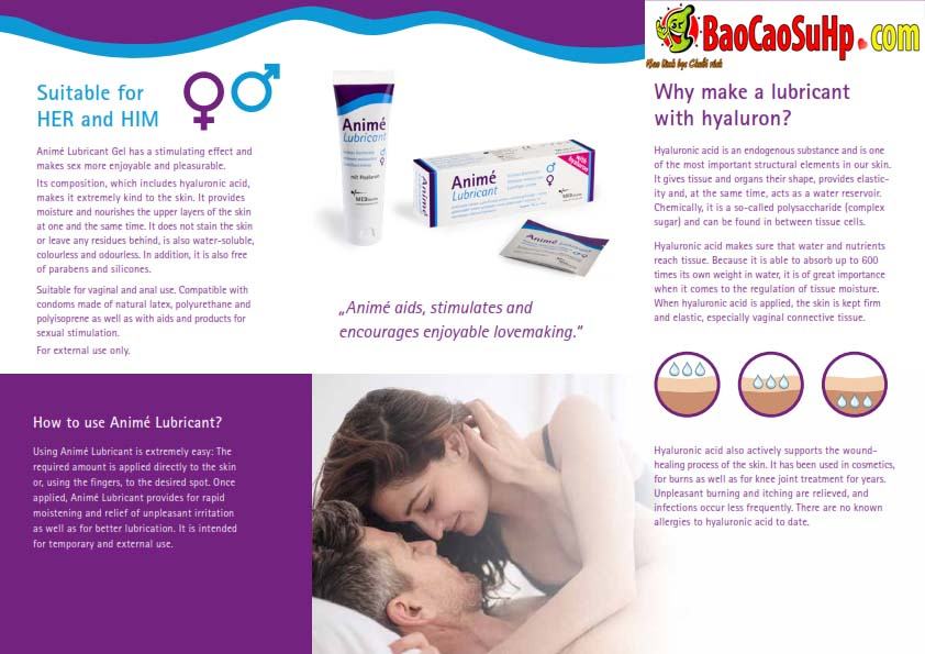 Gel bôi trơn Đức Animé 50ml cao cấp tăng khoái cảm an toàn