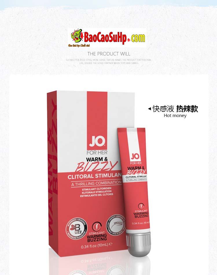 Gel bôi trơn JO® WARM BUZZY nóng mát tăng khoái cảm nữ giới