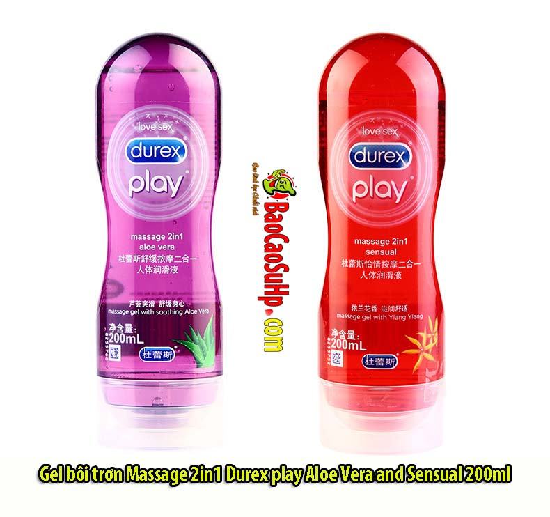 Gel Bôi Trơn Massage Durex Aloe Vera 2in1 Dịu Nhẹ 200ml 
