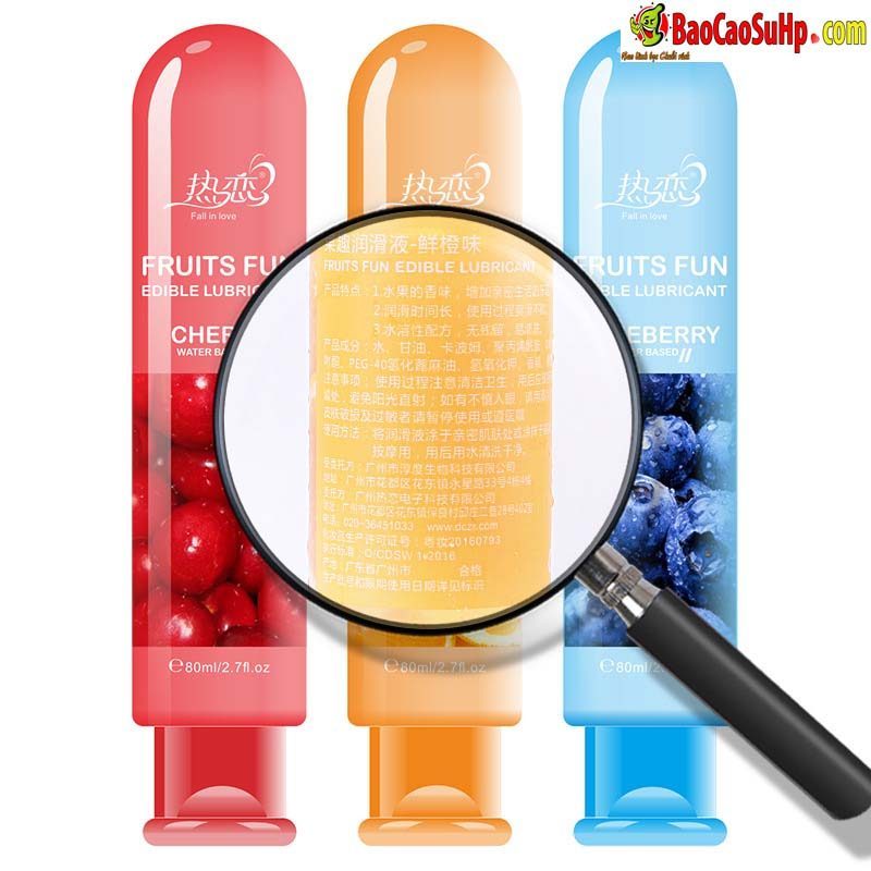 Gel bôi trơn Mizzzee Fruits Hương dâu Dịu nhẹ An toàn 80ml