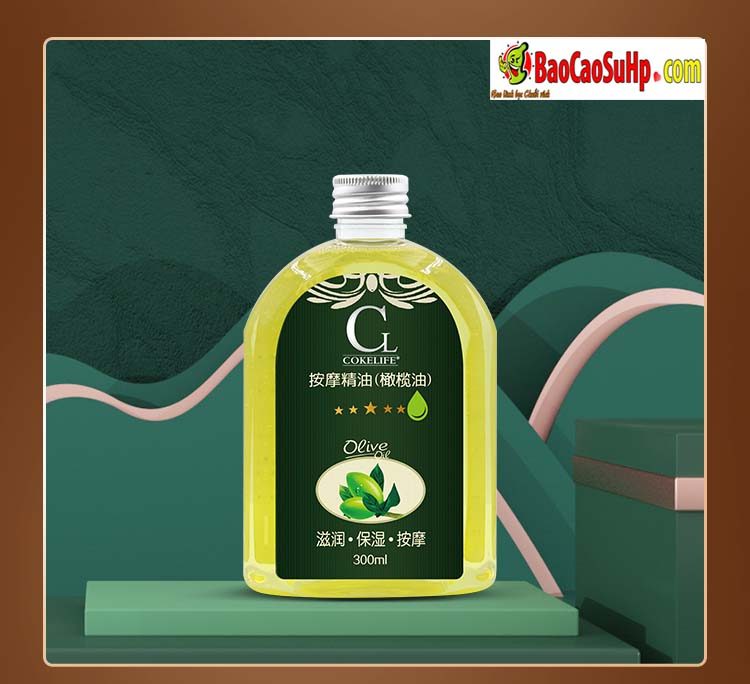 Dầu massage Cokelife olive 300ml dưỡng ẩm mềm mượt mùi thơm