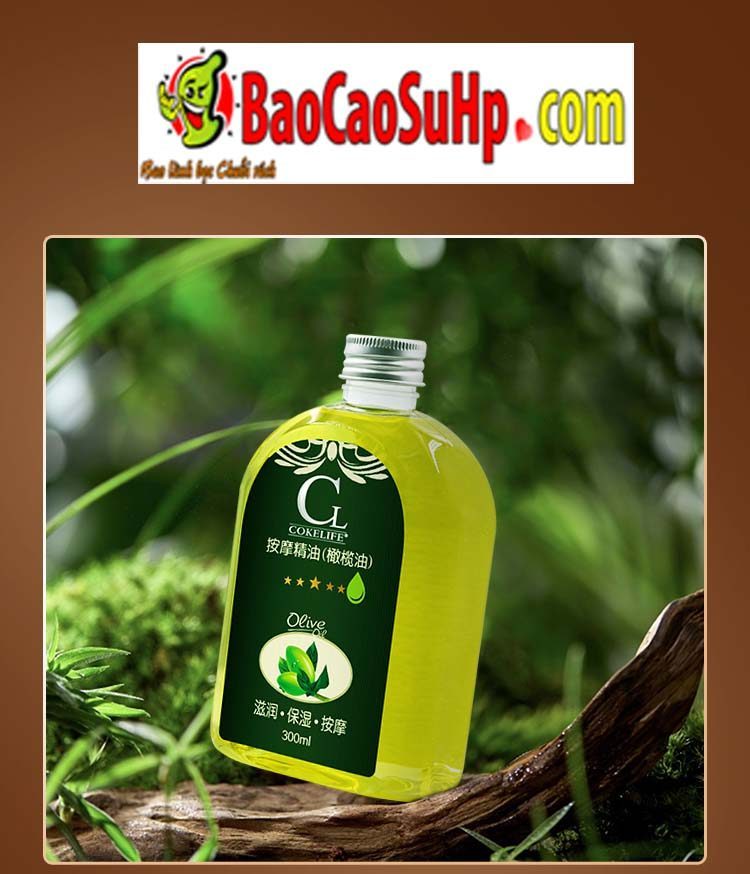Dầu massage Cokelife olive 300ml dưỡng ẩm mềm mượt mùi thơm