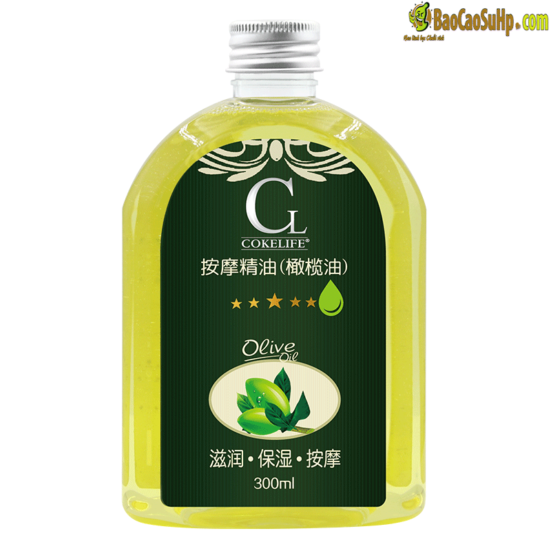 Dầu massage Cokelife olive 300ml dưỡng ẩm mềm mượt mùi thơm
