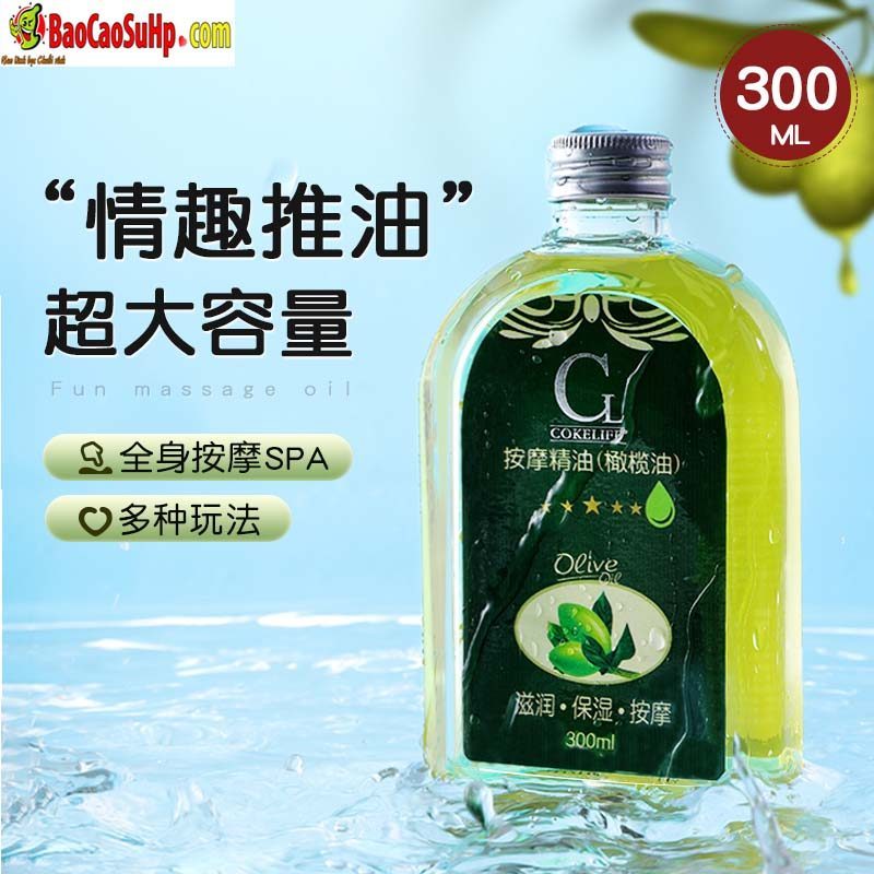 Dầu massage Cokelife olive 300ml dưỡng ẩm mềm mượt mùi thơm
