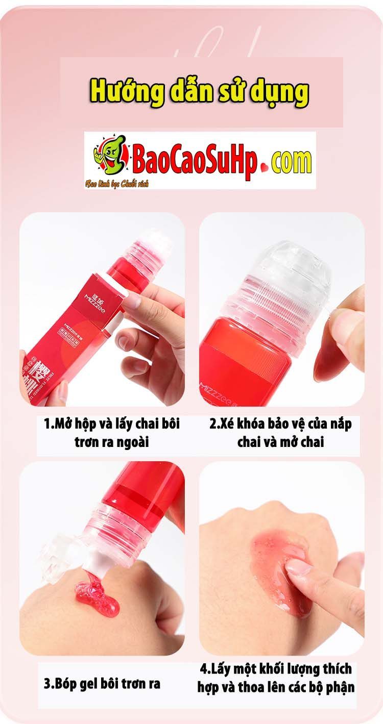 Gel bôi trơn Mizzzee Sweet Mật ong Anh đào Sữa 100ml gốc nước thơm mát