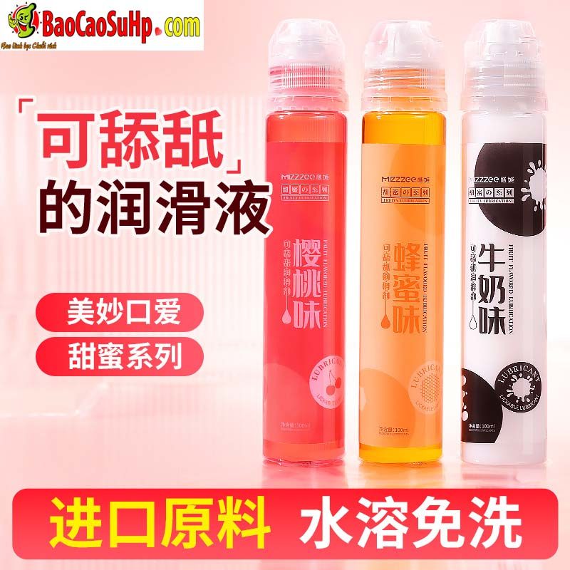 Gel bôi trơn Mizzzee Sweet 100ml - Mật ong Anh đào dịu nhẹ