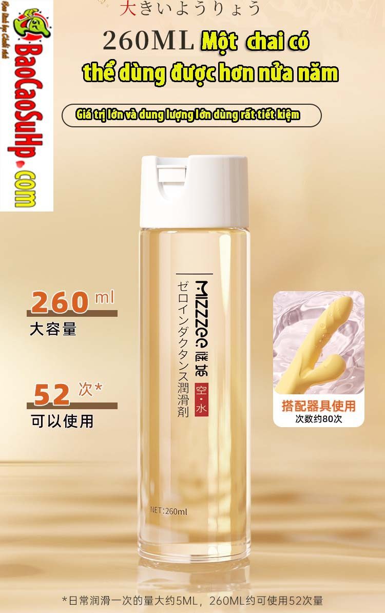 gel boi tron Mizzzee ethereal 260ml 10 - Gel bôi trơn siêu mềm mịn Mizzzee ethereal 260ml Dưỡng ẩm