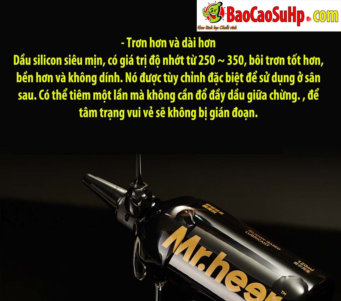 gel boi tron silicone Mr HEER 5 - Gel bôi trơn Silicone Hàn Quốc Mr Heer chuyên dùng cho quan hệ mềm mượt 120ml