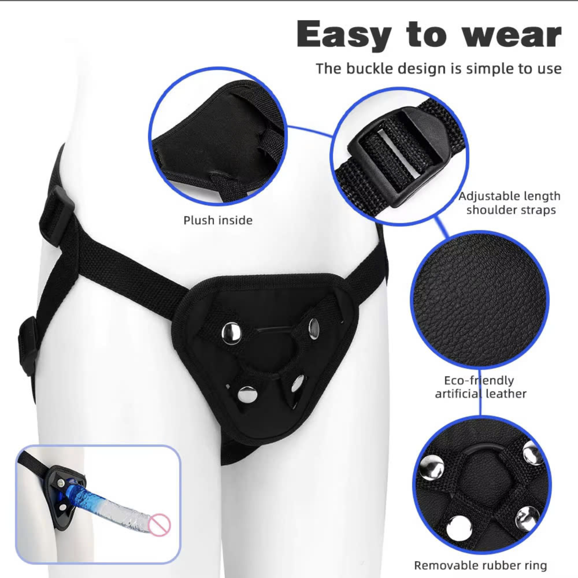 Dây Đeo Dương Vật Giả Siêu Bền, Tăng Khoái Cảm, An Toàn